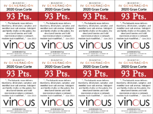 2020 Bianchi IV Generación Gran Corte – 93 points, Vinous – Shelftalker