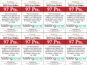 2019 Bianchi IV Generación Gran Malbec – 97 points, Tasting Panel – Shelftalker