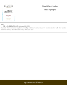 Oasis Sur Malbec – Press Highlights