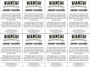 Bianchi Cabernet Sauvignon, Made with Organic Grapes – Generic Shelftalker