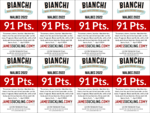 2022 Bianchi Malbec, Made with Organic Grapes – 91 points, James Suckling – Shelftalker