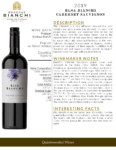 2019 Elsa Bianchi Cabernet Sauvignon – Fact Sheet
