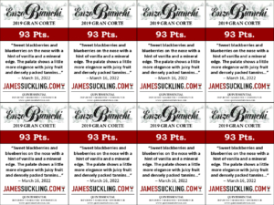 2019 Enzo Bianchi Gran Corte – 93 points, James Suckling – Shelftalker