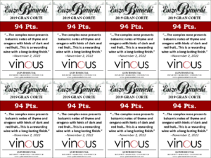 2019 Enzo Bianchi Gran Corte – 94 points, Vinous – Shelftalker