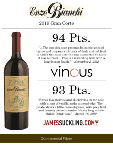 2019 Enzo Bianchi Gran Corte – Accolades Sell Sheet