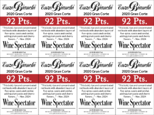 2020 Enzo Bianchi Gran Corte – 92 points, Wine Spectator – Shelftalker