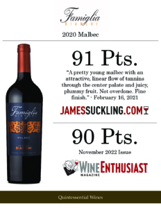 2020 Famiglia Bianchi Malbec – Accolades Sell Sheet