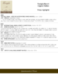 Famiglia Bianchi Malbec, Made with Organic Grapes – Press Highlights
