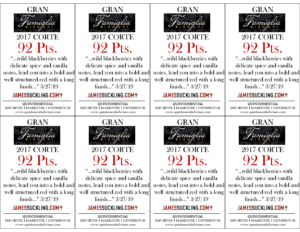 2017 Gran Famiglia Bianchi Corte – 92 points, James Suckling – Shelftalker