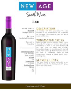 New Age Red Wine – Fact Sheet