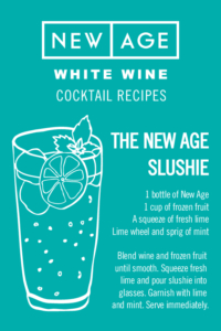 New Age White Wine – New Age Slushie – Cocktail Recipe Card