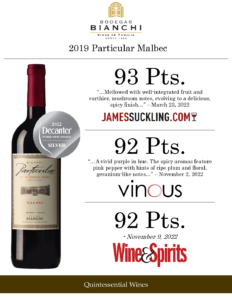 2019 Particular Malbec – Accolades Sell Sheet