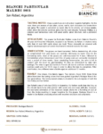 2021 Particular Malbec – Fact Sheet