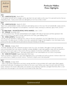 Particular Malbec – Press Highlights