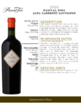 2020 Pascual Toso Alta Cabernet Sauvignon – Fact Sheet