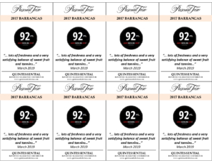 2017 Pascual Toso Barrancas – 92 points, James Suckling – Shelftalker