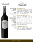2020 Pascual Toso Barrancas – Fact Sheet