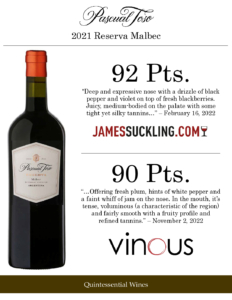 2021 Pascual Toso Reserva Malbec – Accolades Sell Sheet