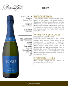 Pascual Toso Brut – Fact Sheet