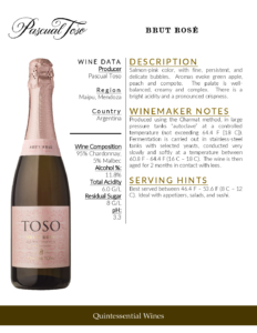 Pascual Toso Brut Rosé – Fact Sheet