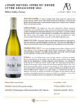 2023 André Brunel Côtes du Rhône Cuvée Becassonne – Fact Sheet