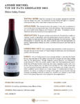 2023 André Brunel Vin de Pays Grenache – Fact Sheet