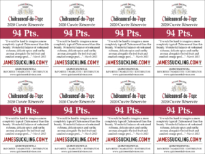 2020 André Brunel Châteauneuf-du-Pape Cuvée Réservée – 94 points, James Suckling – Shelftalker