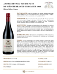 2020 André Brunel Vin de Pays Grenache – Fact Sheet