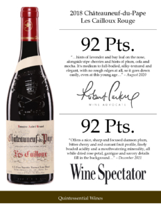 2018 André Brunel Châteauneuf-du-Pape Les Cailloux Rouge – Accolades Sell Sheet