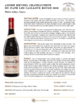 2020 André Brunel Châteauneuf-du-Pape Les Cailloux Rouge – Fact Sheet