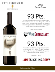 2018 Attilio Ghisolfi Barolo Bussia – Accolades Sell Sheet