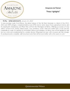 Champagne Palmer Amazone de Palmer – Press Highlights