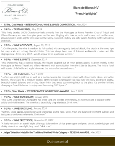 Champagne Palmer Blanc de Blancs – Press Highlights