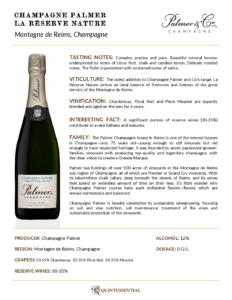Champagne Palmer La Réserve Nature – Fact Sheet