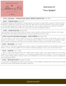 Champagne Palmer Rosé Solera – Accolade Sell Sheet