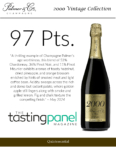 2000 Champagne Palmer Vintage Collection – 97 points, Tasting Panel – Accolade Sell Sheet