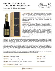 2000 Champagne Palmer Vintage Collection – Fact Sheet