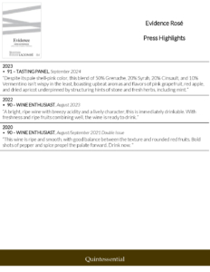 Château Ferry Lacombe Evidence Rosé – Press Highlights