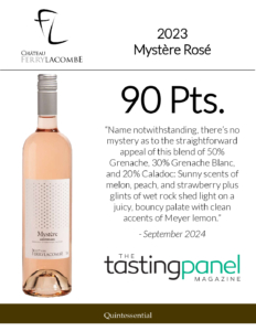 2023 Château Ferry Lacombe Mystère Rosé – 90 points, Tasting Panel – Accolade Sell Sheet
