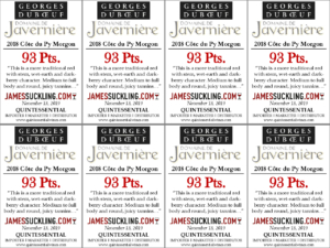 2018 Georges Duboeuf Domaine de Javerniére “Cote du Py” Morgon- 93 points, James Suckling – Shelftalker
