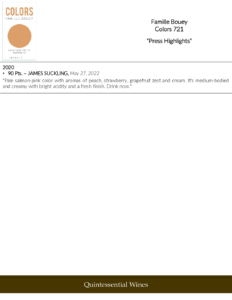 Famille Bouey Colors 721 – Press Highlights