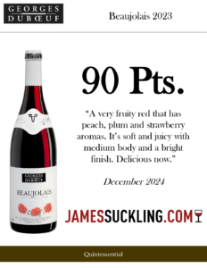 2023 Georges Duboeuf Beaujolais – 90 points, James Suckling – Accolade Sell Sheet