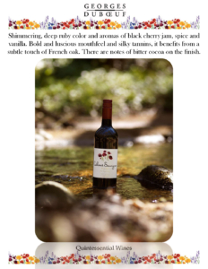 Georges Duboeuf IGP Pays d’Oc Cabernet Sauvignon – Sell Sheet #1