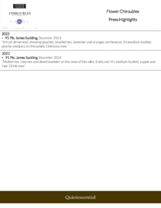 Georges Duboeuf Chiroubles – Press Highlights