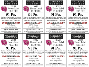 2022 Georges Duboeuf Fleurie – 91 points, James Suckling – Accolade Sell Sheet