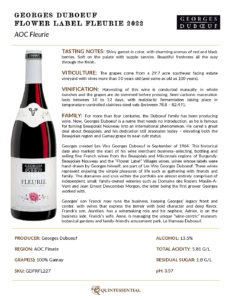 2022 Georges Duboeuf Fleurie – Fact Sheet