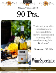 2019 Georges Duboeuf Mâcon-Villages Blanc – 90 points, Wine Spectator – Accolade Sell Sheet
