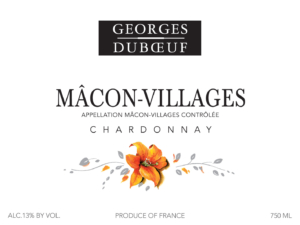 Georges Duboeuf Mâcon-Villages Blanc – Front Label – Non-Vintage