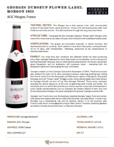 2022 Georges Duboeuf Morgon – Fact Sheet