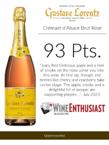 Gustave Lorentz Crémant d’Alsace Brut Rosé – 93 points, Wine Enthusiast – Accolade Sell Sheet
